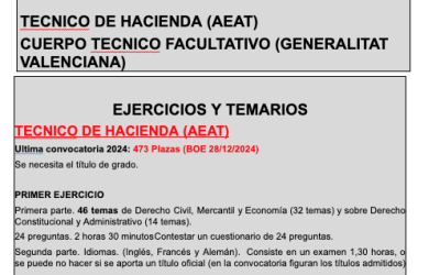 Prepara dos oposiciones de Técnicos (A2) al mismo tiempo